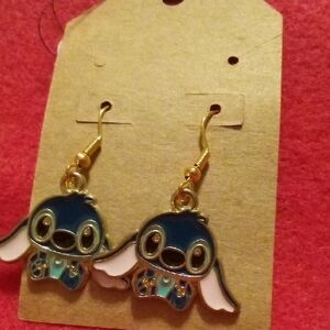 Cute Blue and Gold Earrings